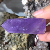 Amethyst Crystal Single Terminated Healing Wand Purple Obelisk Gem