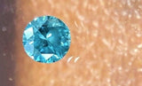 Blue Diamond Gem Round Cut 2mm Indian Genuine Micro Sized