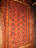 PERSIAN RUG ORIENTAL carpet genuine sarouk afghan afghanistan 4x6 hand knotted 100% wool traditional tribal kuba medium size orange kilim