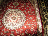 Silk Rug, 2x3 Size, Pakistani Sindhi Design, Beige, White, Floral Pattern, Afghan Carpet