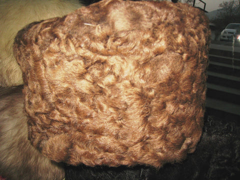 KARAKUL CAP JINNAH hat wool qaraqul kufi fur russian karzai astrakhan persian pakol topi fine quality afghan large round style brown new