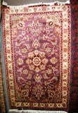 PERSIAN CARPET ORIENTAL rug genuine tharparkar sindhi pakistani indian design 3x5 hand knotted wool silk blend bedroom purple plum violet